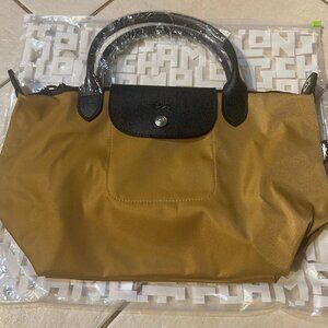 Longchamp Tan and Black Tote Bag